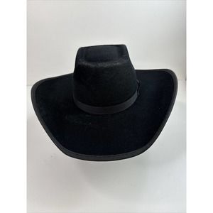 Resistol Black 100% Wool Felt Ribbon Band Cowboy Hat Youth Size One Size